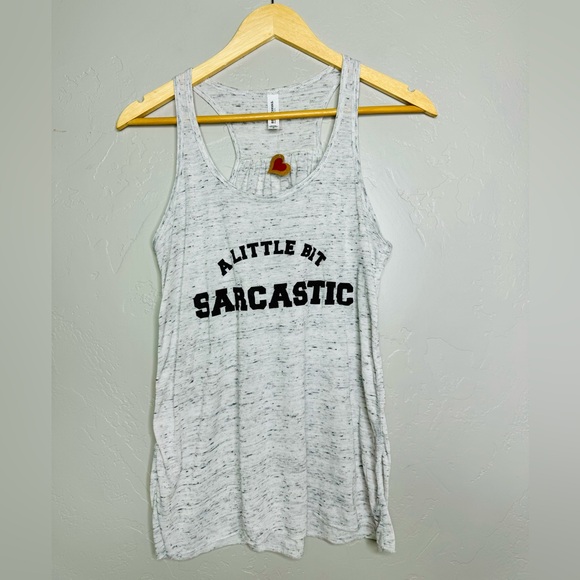 A Little Bit Sarcastic Graphic Tank Top - Size Medium - Picture 2 of 8